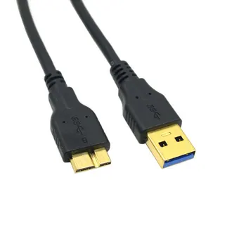 3m Ilgio Juoda USB 3.0 Male Micro B USB 3.0 Male duomenų įkrovimo kabelis Galaxy Note3 N9000 N900 3 metrų