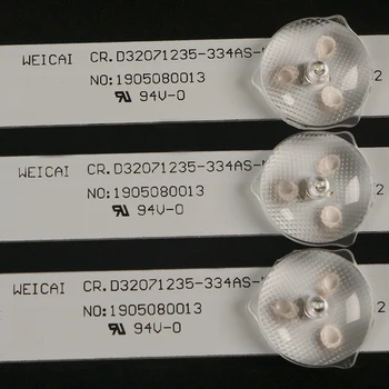 3PCS 590mm LED Apšvietimo juostelės 7 Lempa 32 colių TV 1901 66MAG RH-D32071235-334AS-M tv dalys RH-D32071235-334AS-M