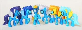 3pcs/6pcs/daug figūrėlių, 5cm Mažai Cute Arklių Lėlės Modelio Anime Žaislai Fleetfoot&Spitfire&Soarin Žaislai Vaikams