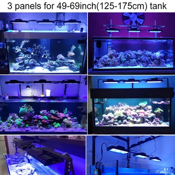 3PCS Akvariumas LED Šviesos Reef Akvariumas, LED Apšvietimas, Akvariumas LED 120 Jūrų Akvariumas Šviesos Žuvų Bakas Žibintai