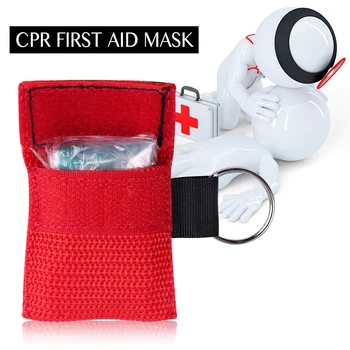 3Pcs Pirmosios Pagalbos CPR Kaukė Keychain Pagalbos CPR Resuscitators Kvėpavimo Kaukė veidui Sveikatos Priežiūros Dirbtinio Kvėpavimo Įrankiai