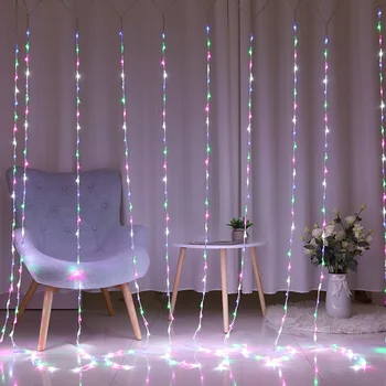 3X2/3X3M LED iciclel užuolaidų šviesos eilutę krioklys meteoras dušas Kalėdų vestuvių pasakų žibintai apdailos atostogų atmosfera