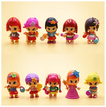 3~5vnt/daug Naujos Originalios Puikus Pinypon Lėlės Nuimamas Vaikai Doubleface Veiksmų Žaislas Duomenys Lėlės Mados Mergina Lėlės, Žaislai
