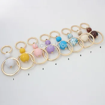 4-10vnt 8 Spalvų saldainiai spalva 12cm kamuolys metalo dekoratyvinis moliūgas mergaitėms diržas krepšiai, rankinės peties grandinės dirželis baigiasi ornamentu