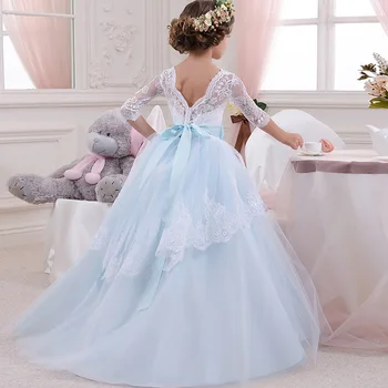 4-13Y Vaikai Suknelės Mergaitėms Elegantiškas Nėrinių Princesė Suknelė Komunijai Prom Mergina Suknelė Vaikai Mergaitė Grupė Dress Bamblys Drabužius Vestidos