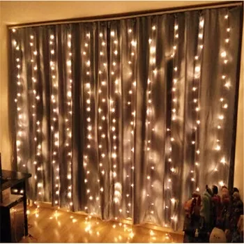 4*2,5 M 320LED Užuolaidų šviesos kalėdų šviesos diodų (LED varveklis styginių Šviesos gatvėje girliandą šventė naujų metų dekoro lempa LED lempučių Girlianda