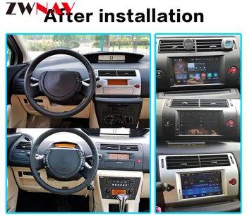 4+32G Android 9.0 Automobilių GPS dvd stereo Citroen C4 Quatre Triumfas 2004-2012 automobilio Radiją FM RDS DVD Audio vedio BT WiFi navigacijos