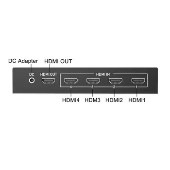 4 Kanalai nerodo 4x1 Multiviewer Jungiklis 1080P 60FPS USB 3.0 HDMI Vaizdo įrašymo Kortelės Įrašymo Live Transliacijos TV Box Ciklas