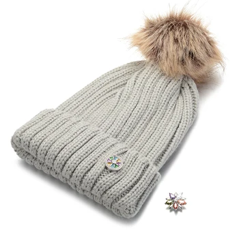 4 Spalvų Žiemos Snap megzti skrybėlę Tinka 18mm GingerSnaps Papuošalai NN-701