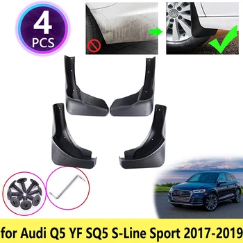 4 VNT Audi Q5 YF SQ5 S-Line Sport 2017 2018 2019 Purvasargių Mudflaps Sparno Apsaugai Splash Purvo Atvartais, Galiniai Varantys Priedai