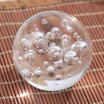 40/60/80 mm Crystal Dekoratyvinis fontanas Bubble Ball Gamtos Feng shui Namų patalpų fontanas Kamuoliukus Kalėdinis Namų Dekoras