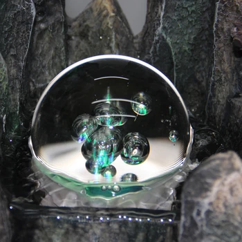 40/60/80 mm Crystal Dekoratyvinis fontanas Bubble Ball Gamtos Feng shui Namų patalpų fontanas Kamuoliukus Kalėdinis Namų Dekoras