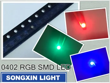 4000pcs/daug LED 0402 / 1005 SMD šviesos karoliukai ryškių RGB raudona žalia mėlyna LED šviesos diodų originalas