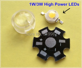 406 vnt visą lange 15 30 45 60 90 100 Laipsnių 13mm Mini LED PCB Kampo Objektyvas, LED Lempos Išgaubti Lęšiai 1W 3W 5W Didelės Galios Objektyvas