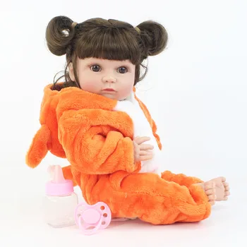 40cm Minkšto Silikono Reborn Baby Doll Žaislas Vaikams Visiškai Vinilo Mini Mergina Kūdikių Lėlės Mados Vaikams Gimtadienio Dovana Maudytis Dušo Žaislas
