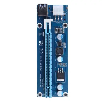 40cm USB 3.0 PCI-E Express 1x to16x Extender Riser Card Adapteris SATA 6Pin Power Maitinimo Kabelis Pjesė Kortelės Adapteris, skirtas BTC Kasyba