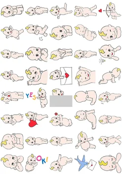40pcs Naujas mielas kūdikis Animacinių filmų Lipdukai Žaislas, skirtas 