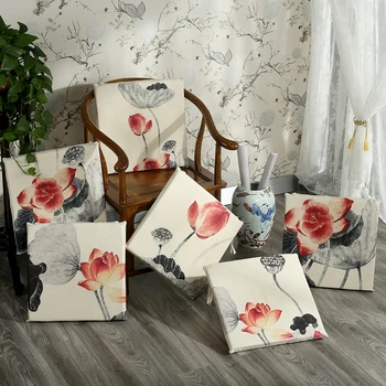 40x40x3cm Kinijos dažai, tapyba lotus lino sėdynės pagalvėlės kėdė kilimėlis seat kilimėlis office vintage stiliaus tatamio kilimėlis