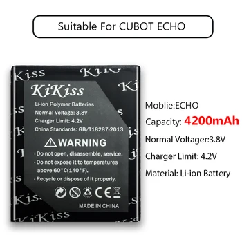 4200mAh Už CUBOT ECHO Mobiliojo Telefono Baterija +Sekimo Numerį