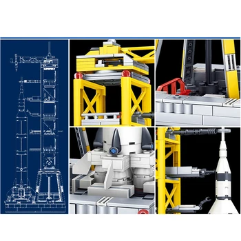 425pcs Erdvėlaivių įrangos pardavimas, biuro įrangos Space Shuttle Palydovo Paleidimo kosminio Laivo Stotis Erdvėlaivių Kūrimo Bloką Plytų Žaislai vaikams