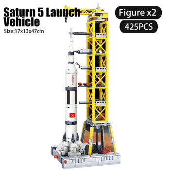 425pcs Erdvėlaivių įrangos pardavimas, biuro įrangos Space Shuttle Palydovo Paleidimo kosminio Laivo Stotis Erdvėlaivių Kūrimo Bloką Plytų Žaislai vaikams