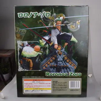 42cm Didelis Japonų Anime One Piece Kimono Roronoa Zoro PVC veiksmų skaičius, Žaislų GK Statula duomenys Kolekcijos Modelis Žaislas, lėlė dovanos