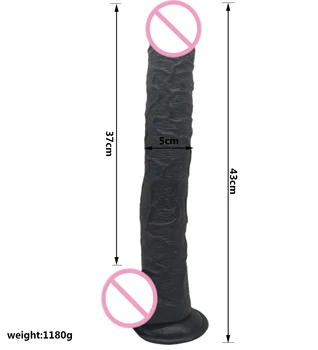 43*5CM Super Ilgas Didžiulis Dildo siurbtukas Realistiškas Penis Didelis Penis Sekso Žaislas, Skirtas Moters Milžinišką Didelis Minkštas Analinis Kaištis Dildo Arklių Dildo