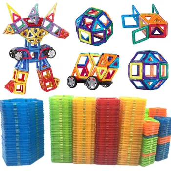 47-129PCS Magnetas Žaislas Blokai Magnetinio Konstravimo Rinkiniai Dizaineris Vaikų švietimo bamblys Žaislai vaikams Kalėdų Dovana