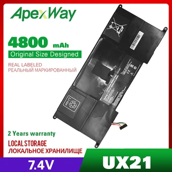 4800mAh 7.4 V C23-UX21 C23UX21 nešiojamas baterija Asus Zenbook UX21 UX21A Ultrabook UX21E Serija