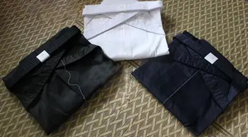 4colors UNISEX aukštos kokybės Kendo uniformas hakama kostiumai, hapkido, kovos menų drabužių rinkinius, juoda/tamsiai mėlyna/balta