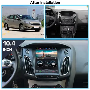 4G 64G PX6 Android 9.0 Automobilio Radijo Tesla Vertikalus Ekranas Ford Focus 2013-2017 Garso Grotuvas, In-dash Carplay GPS Navigacijos