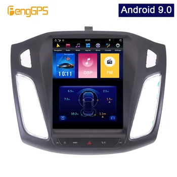 4G 64G PX6 Android 9.0 Automobilio Radijo Tesla Vertikalus Ekranas Ford Focus 2013-2017 Garso Grotuvas, In-dash Carplay GPS Navigacijos