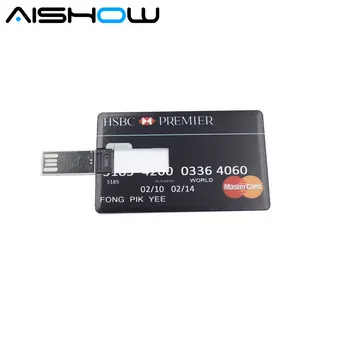 4G/8G/16G/32G Banko Kredito Kortelės Formos USB atmintukas Pen Drive, Memory Stick U Disko,Lašas Pristatymas+Nemokamas Pristatymas