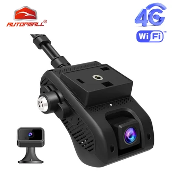 4G Automobilių DVR Brūkšnys Camra Automobilių Kameros GPS Tracker AiVision Cam HD 1080P Dual Camera Nuotolinio Stebėjimo Transliacija WiFi Hotspot