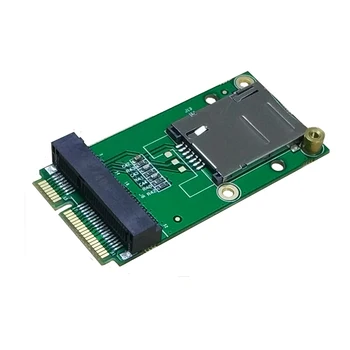 4G LTE Pramonės Mini PCIe į Mini PCIe Adapter W/SIM Kortelės Lizdas(Push-Push Tipo) už WWAN/LTE, 3G/4G Bevielio ryšio Modulis