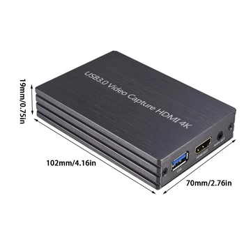 4K 1080P HDMI USB 3.0 Filmavimo Kortelę OBS Live Stream Transliacijos Atveju Automatiškai nustatyti Parametrus Išėjimo Dydis