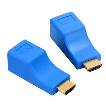 4K HDMI Extender HDMI Išplėtimo iki 30m Per CAT5e / 6 UTP LAN Ethernet Kabelis, RJ45 LAN Prievadai Tinklas