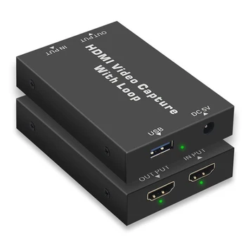 4K HDMI Video capture Card HDMI, USB Video Grabber su Vietinės Linijos Iš užfiksuoti Kortelės PS4/Perjungti Žaidimas Įrašymo Gyventi Streami