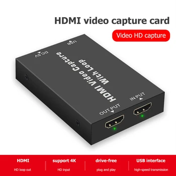 4K HDMI Video capture Card HDMI, USB Video Grabber su Vietinės Linijos Iš užfiksuoti Kortelės PS4/Perjungti Žaidimas Įrašymo Gyventi Streami