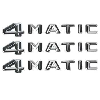 4MATIC Logotipas Ženklelis Lipdukas Kamieno Raidžių Decal Mercedes Benz AMG A180 A200 B180 B200 CLK CLA GLE SLK ML350 SL SLC Priedai