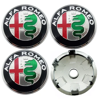 4pcs 60mm Automobilių Ratų Centras Hub Bžūp Auto Ratlankiu Hubcap Logotipas Apima Alfa alfa Romeo 159 147 156 Giulietta MiTo Priedai