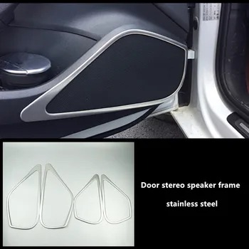 4pcs Automobilių Stilius Durų Garsiakalbiais Rėmo Dangtis Stereo Loudpeaker Apdaila, Apdaila Audi A3 8V-18 Interjero Lipdukai