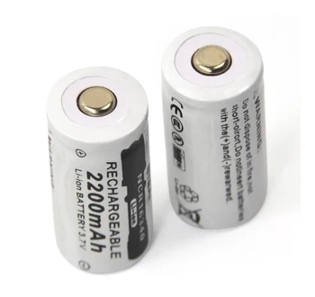 4PCS CR123A 16340 Baterija 2200mAh 3.7 V, Li-ion Įkraunama Baterija+16340 Įkroviklis