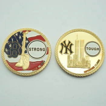 4pcs/daug 1 Oz Aukso Monetas, Amerikos 911 suvenyrai JAV Pasaulio Prekybos Centras moneta Nemokamas pristatymas