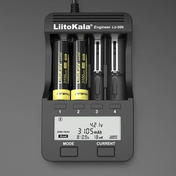 4PCS LiitoKala Lii-31S 18650), 3,7 V 3100mA 35A galios, ličio jonų baterija, LED žibintuvėlis / elektriniai gręžimo / žaislas automobilis