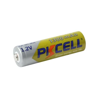 4Pcs PKCELL AA Įkraunamos Baterijos 1.2 V, 1300mah NIMH Baterijos 1000Cycle Laiką Skaitmeninis Fotoaparatas