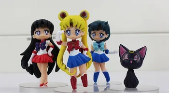 4pcs/set Anime Sailor Moon 20-metį Gana Gurdian Merkurijus Jupiteris Venera 