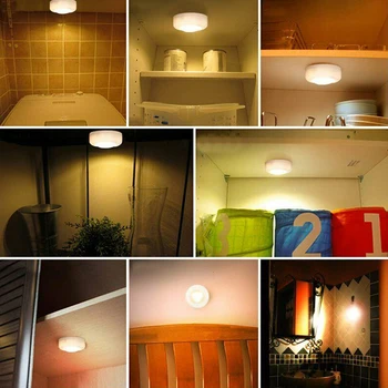 4× Pagal Kabineto Žibintai Rinkinys Pritemdomi RGB LED Virtuvės Lempos Miegamojo Spinta, Spintos Naktis, Šviesa Namuose Spinta Spinta Apšvietimo Lemputė