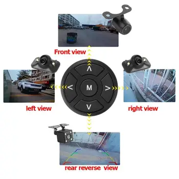 5 colių Automobilių DVR 360 Laipsnių Paukščių Peržiūrėti Sistema 4 Automobilio vaizdo Kamera Panoraminis Įrašymo Automobilių Stovėjimo aikštelė, Padedančių Stebėti Brūkšnys Cam