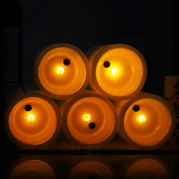 5 dydis Dramblio kaulo Vėjo kontrolės užpūsti LED Žvakė nekilnojamojo vaškas kvapus bougie velas gimtadienio žvakučių Elektriniai namų Vestuvių Dekoravimas